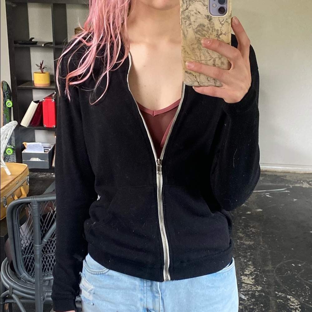 brandy melville zip up sweatshirt